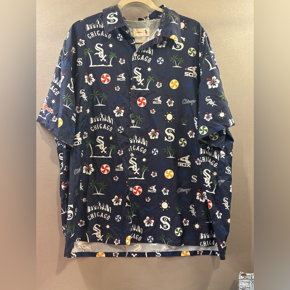 Chicago white Sox Hawaiian shirt short sleeve button down mens XL